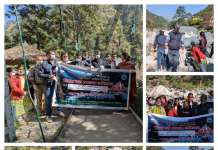 राज्य स्थापना के रजत जयंती के अवसर पर शिप्रा नदी में चलाया स्वच्छता अभियान