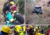 अल्मोड़ा बागेश्वर राजमार्ग में बसोली ( ताकुला) के पास दुखद हादसा।कार खाई में गिरी