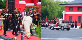 देहरादून की इंडियन मिलिट्री एकेडमी में पासिंग आउट परेड आयोजित हुयी।