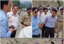 हल्द्वानी अल्मोड़ा राष्ट्रीय राजमार्ग केक्वारब स्लाइड जोन के सुधारात्मक कार्यों का आयुक्त कुमाऊं दीपक रावत ने किया निरीक्षण,