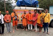 सावन के शुभारंभ पर जोग्याडी से 18वीं पैदल कांवड़ यात्रा रवाना